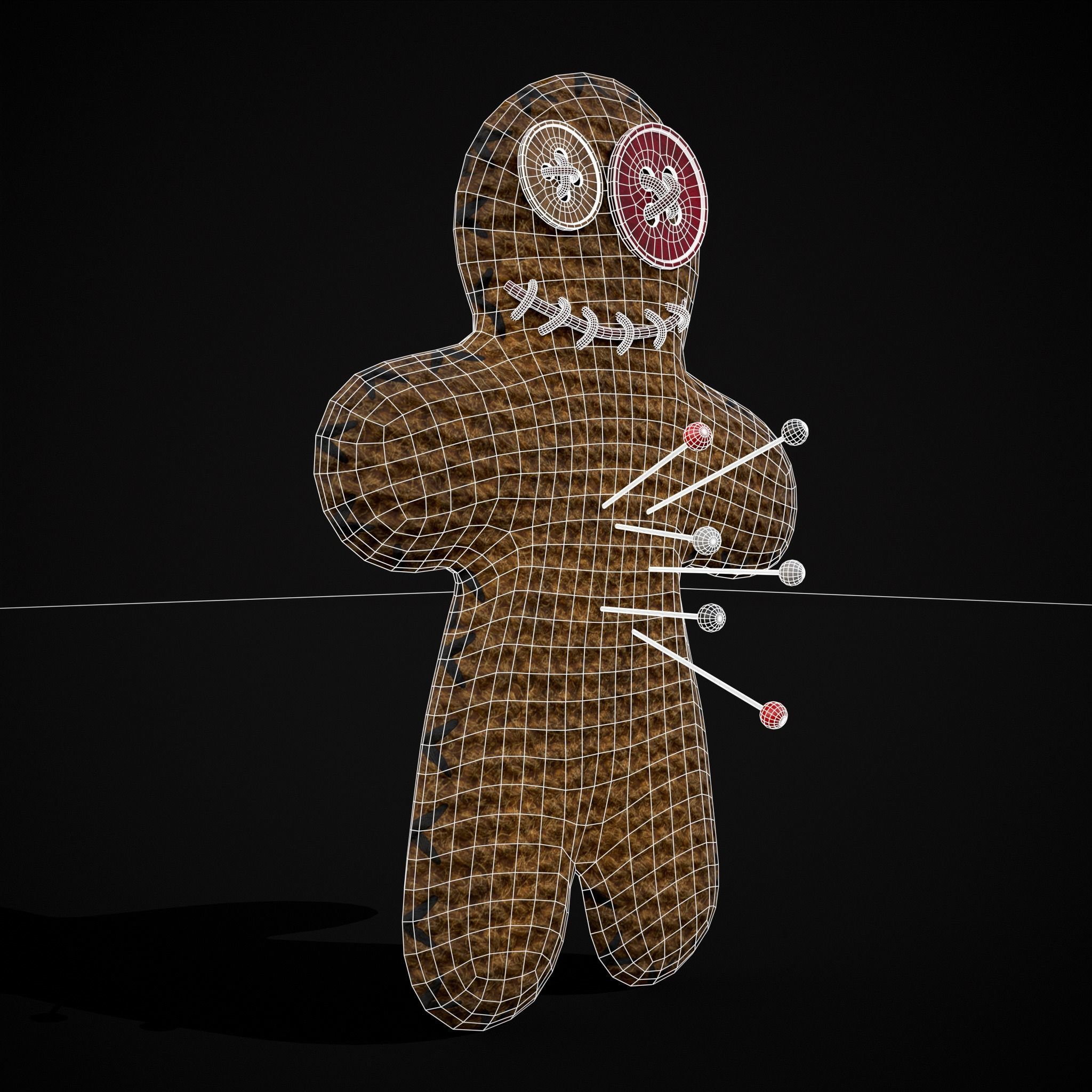 Simple Burlap Pin Effigy Free low-poly 3D model_18