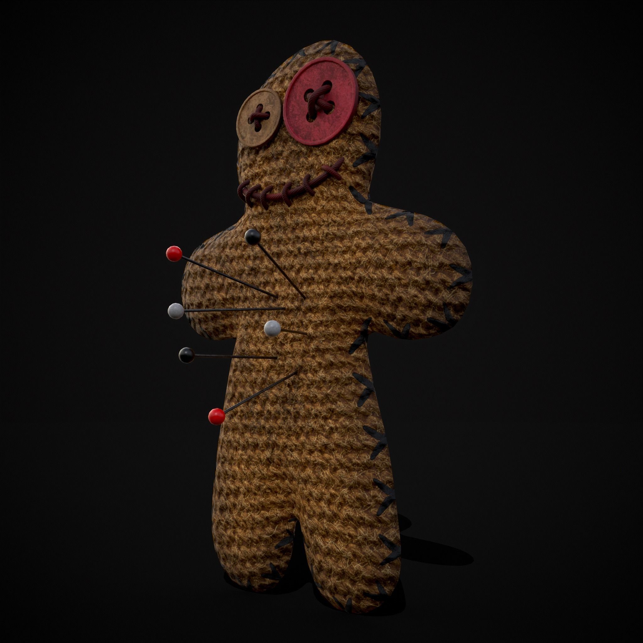 Simple Burlap Pin Effigy Free low-poly 3D model_3