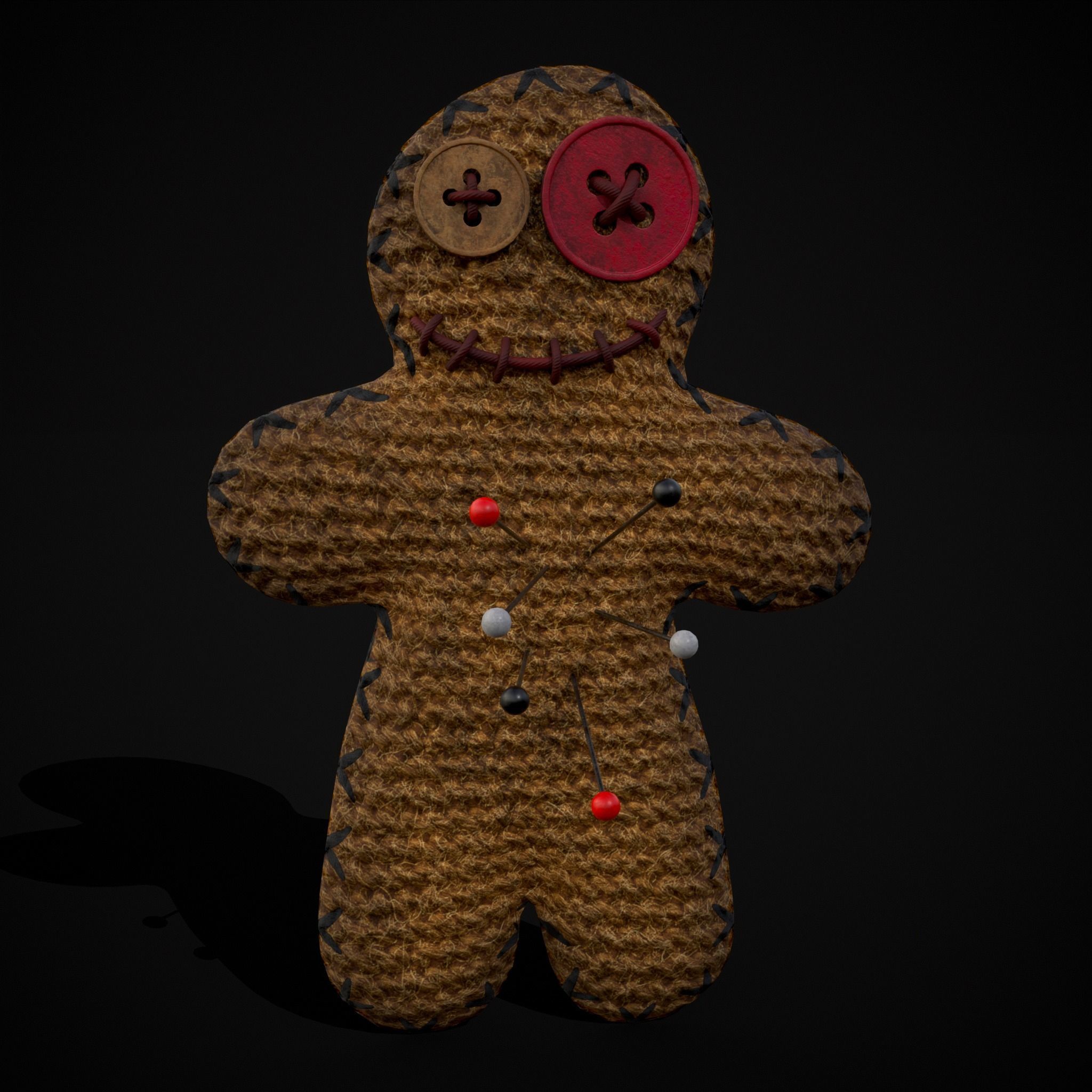 Simple Burlap Pin Effigy Free low-poly 3D model_11