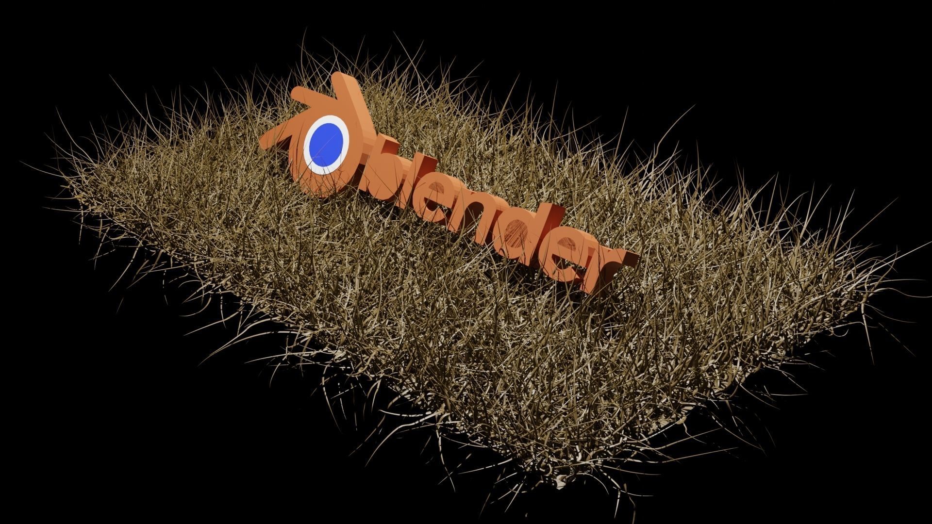 Blender grass 3D model_1