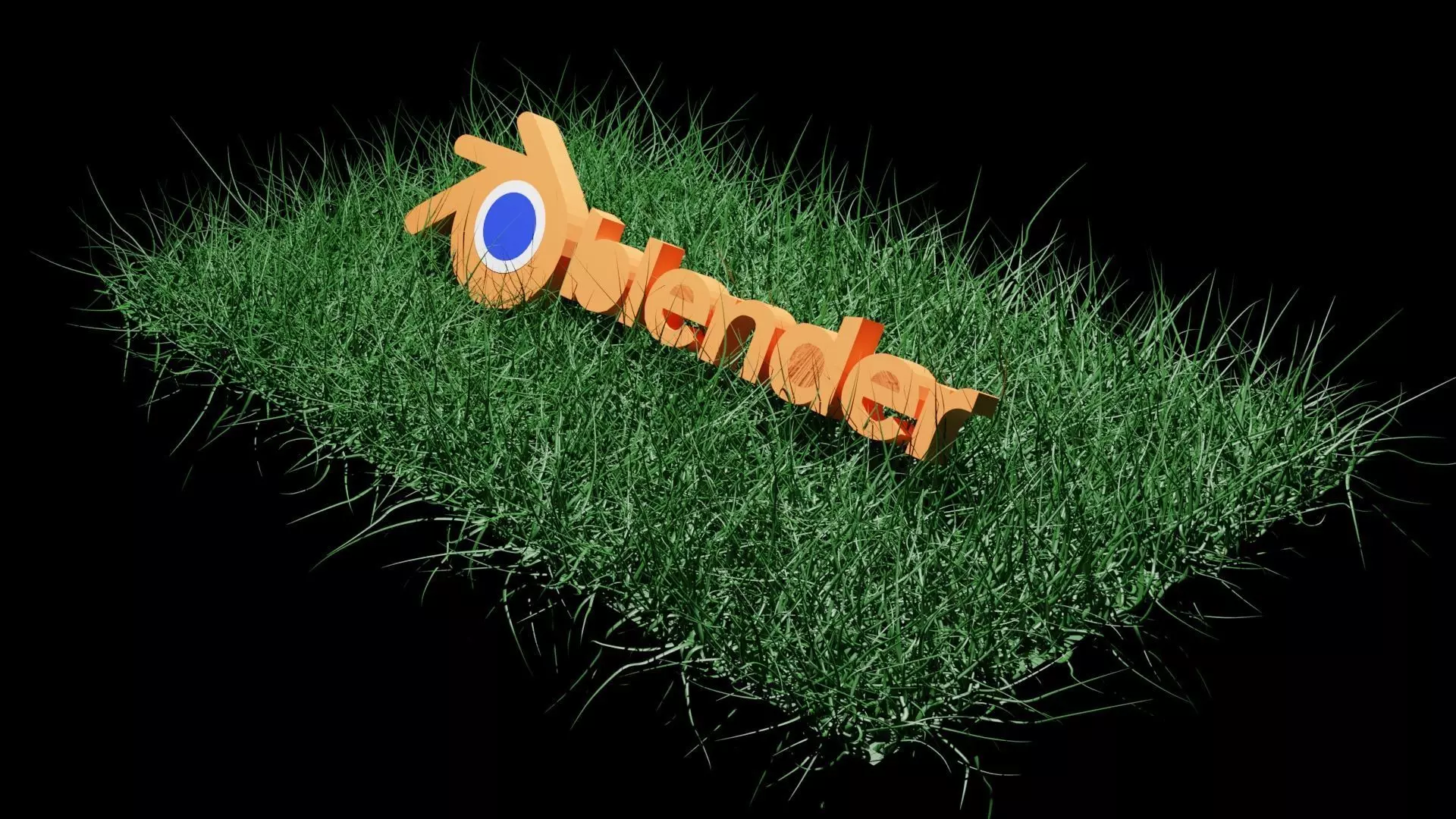 Blender grass 3D model_0