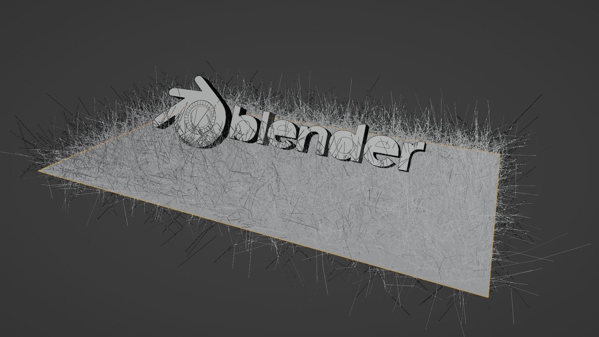 Blender grass 3D model_4