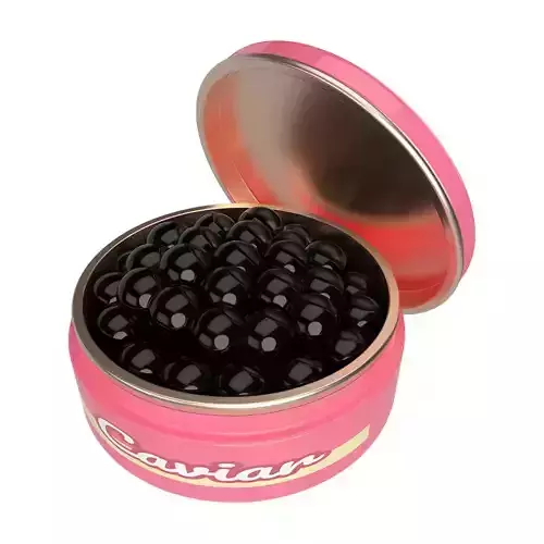 Cartoon Caviar Low-poly 3D model