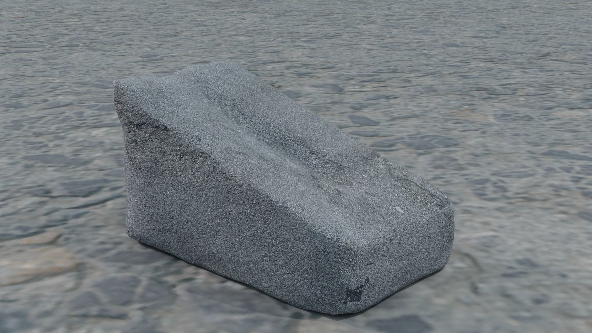 3d golf tee point rock Free low-poly 3D model_1