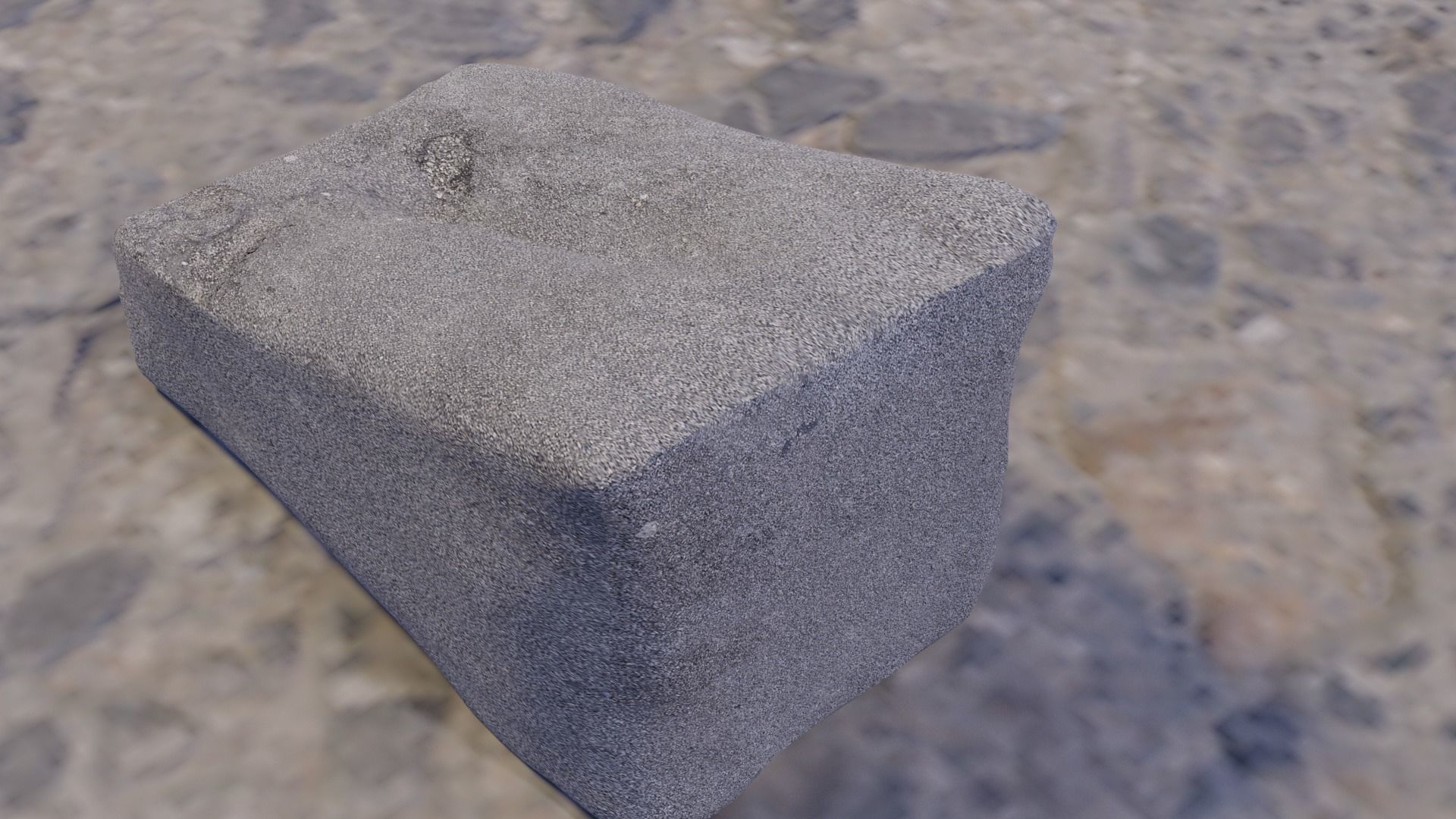 3d golf tee point rock Free low-poly 3D model_2