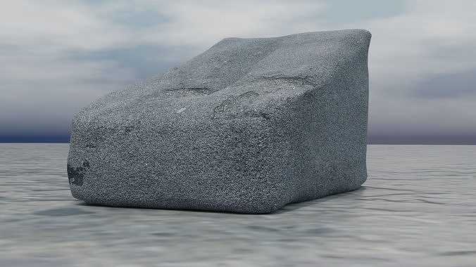 3d golf tee point rock Free low-poly 3D model