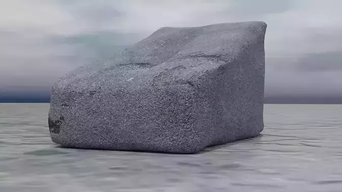 3d golf tee point rock