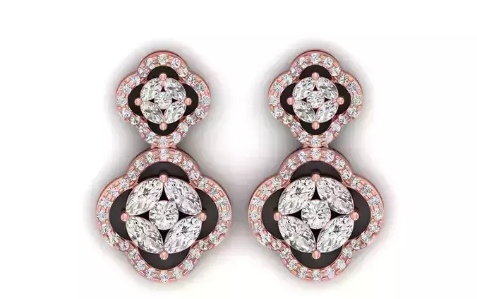Solitaire Women Diamond Drop  Earring