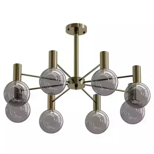 Tiara Tiara modern chandelier with six glass globes