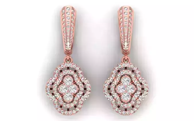 Solitaire Women Diamond Drop  Earring