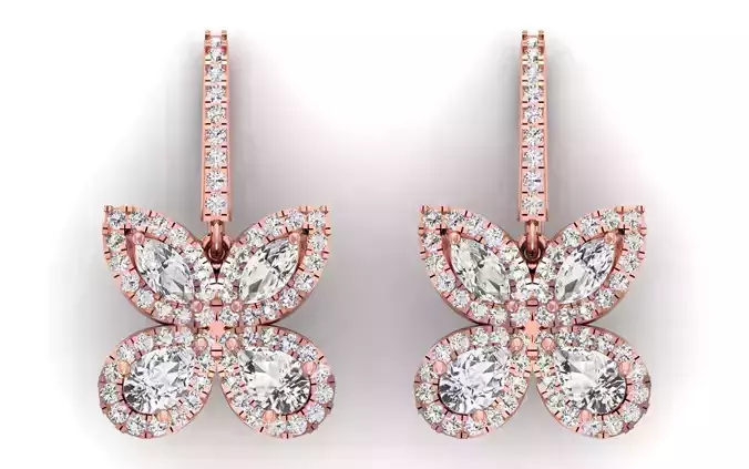 Solitaire Women Diamond Drop  Earring