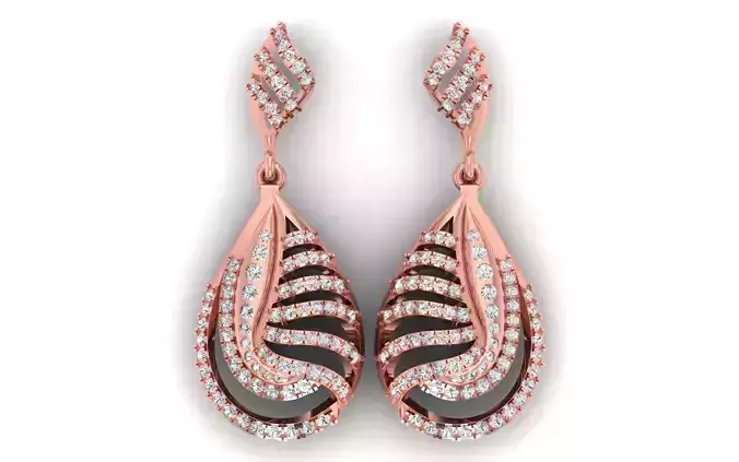 Solitaire Women Diamond Drop  Earring