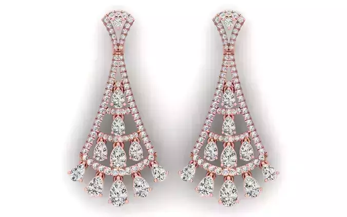 Solitaire Women Diamond Drop  Earring