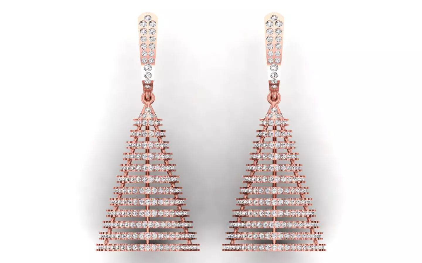 Solitaire Women Diamond Drop  Earring 3D print model_0