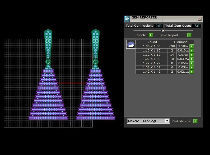 Solitaire Women Diamond Drop  Earring 3D print model_3