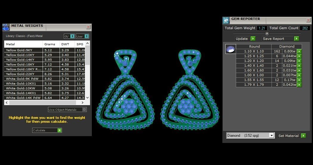 Solitaire Women Diamond Drop  Earring 3D print model_3