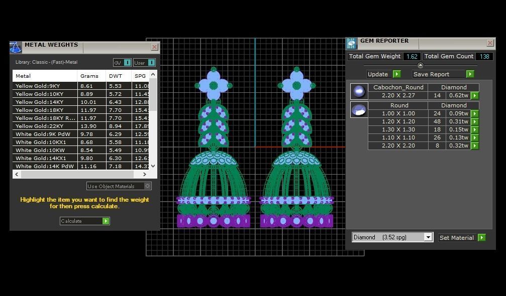 Solitaire Women Diamond Drop  Earring 3D print model_3