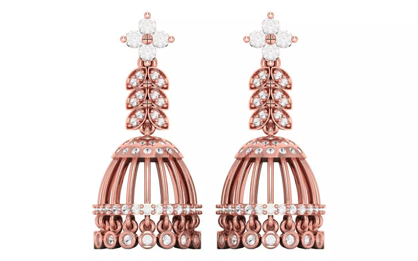 Solitaire Women Diamond Drop  Earring 3D print model_0