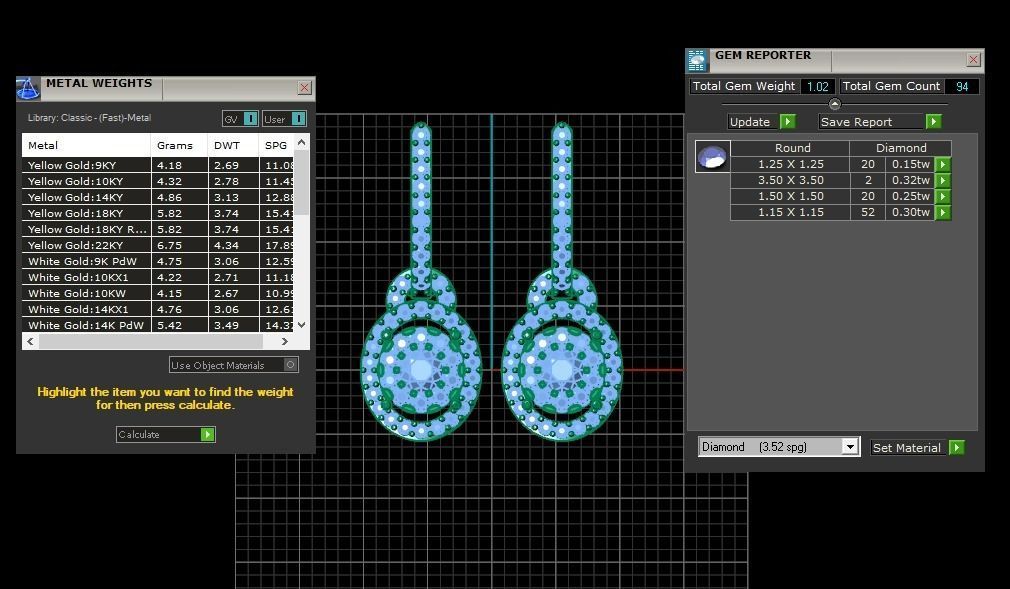 Solitaire Women Diamond Drop  Earring 3D print model_3