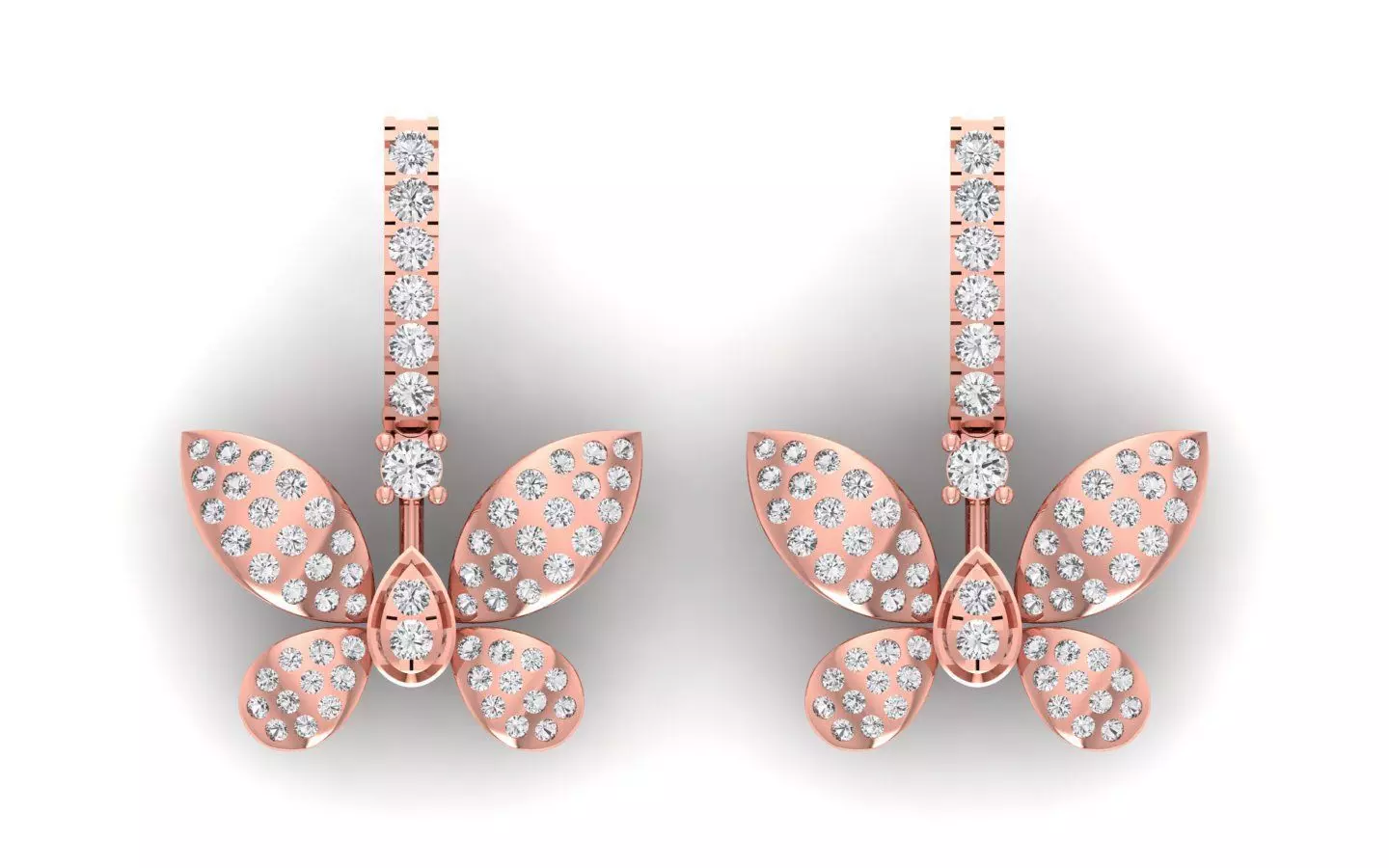 Solitaire Women Diamond Drop  Earring 3D print model_0