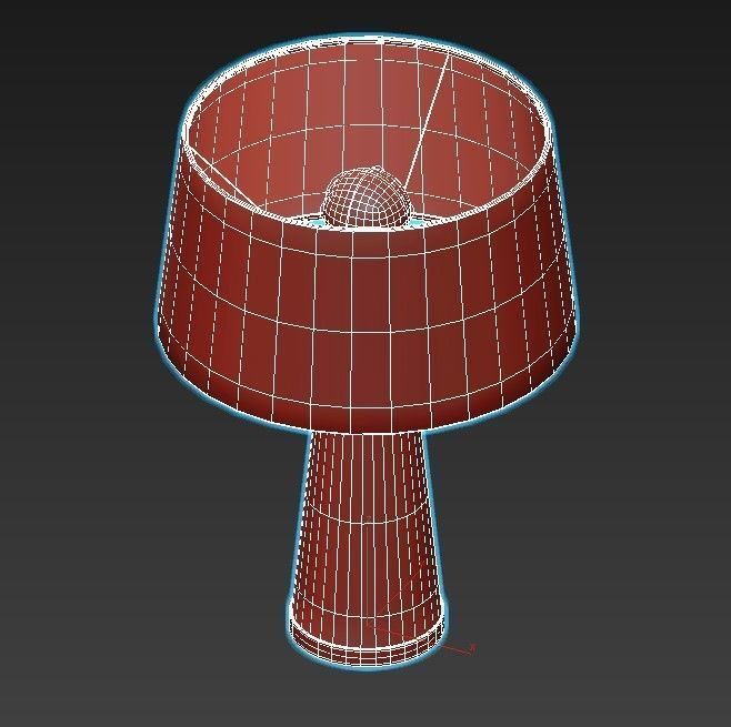 VOGUE table lamp with shade 3D model_2