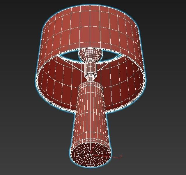 VOGUE table lamp with shade 3D model_3