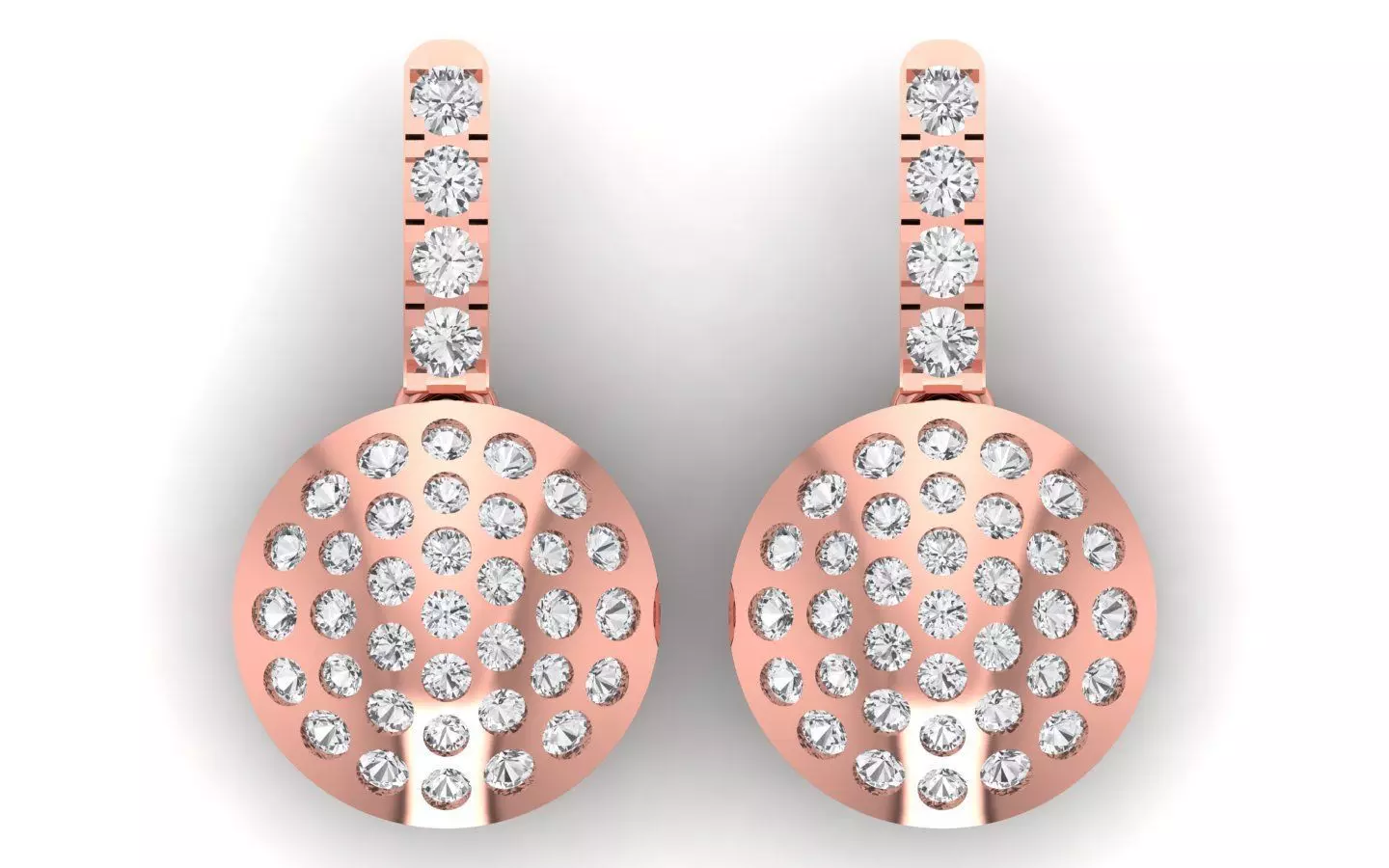 Solitaire Women Diamond Drop  Earring 3D print model_0