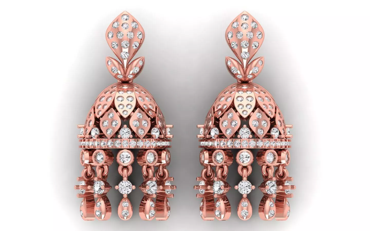 Solitaire Women Diamond Drop  Earring 3D print model_0