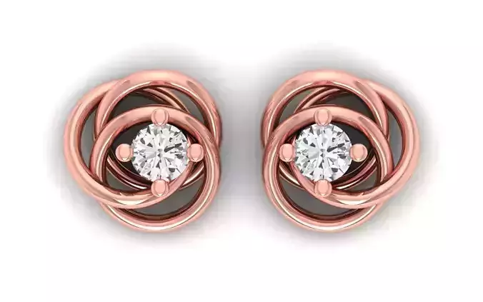 Solitaire Women Stud Diamond Earring