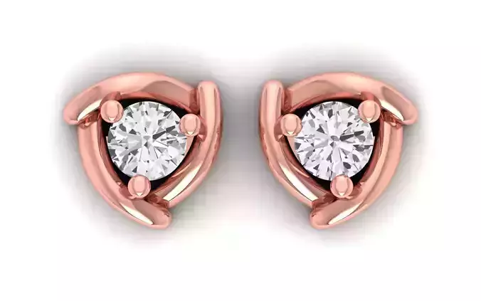 Solitaire Women Stud Diamond Earring