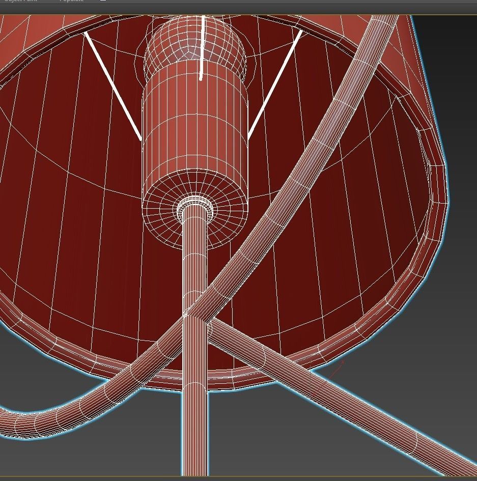 SOLEIL wall sconce with shade 3D model_4