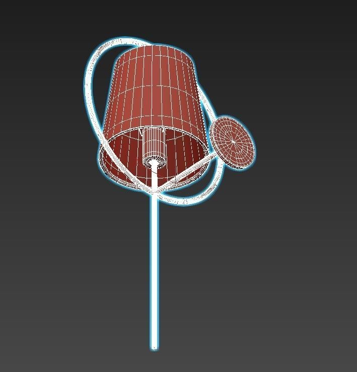 SOLEIL wall sconce with shade 3D model_3