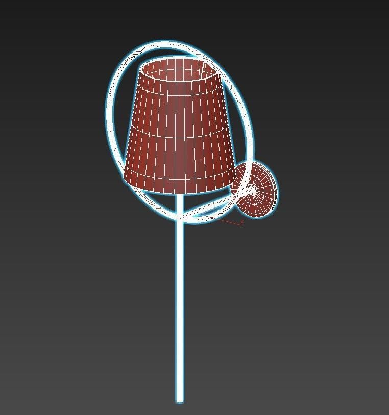 SOLEIL wall sconce with shade 3D model_2
