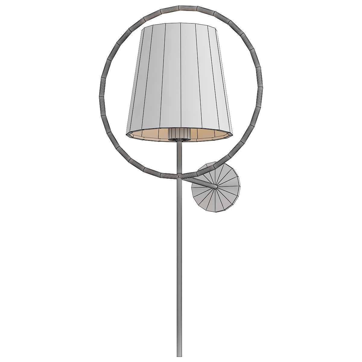 SOLEIL wall sconce with shade 3D model_1