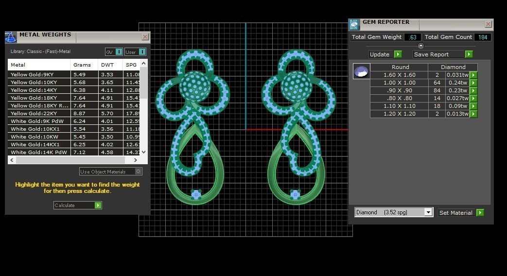 Solitaire Women Diamond Drop  Earring 3D print model_3