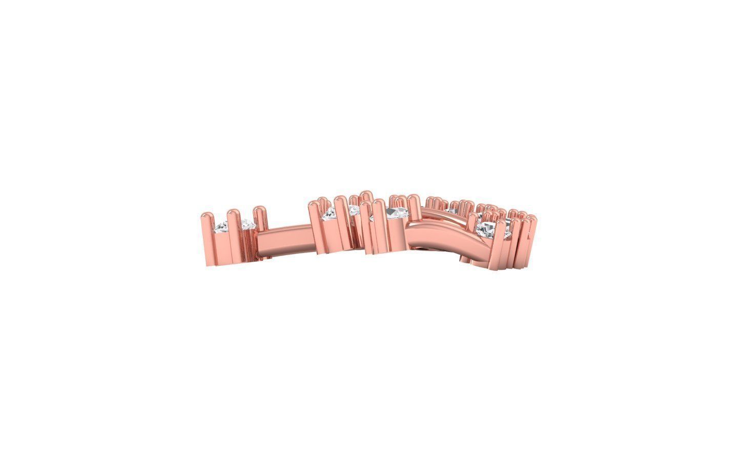 Solitaire Women Diamond Drop  Earring 3D print model_2