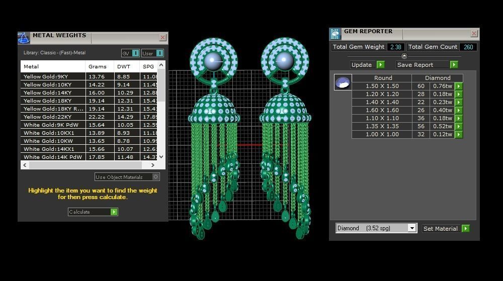 Solitaire Women Diamond Drop   Earring 3D print model_3