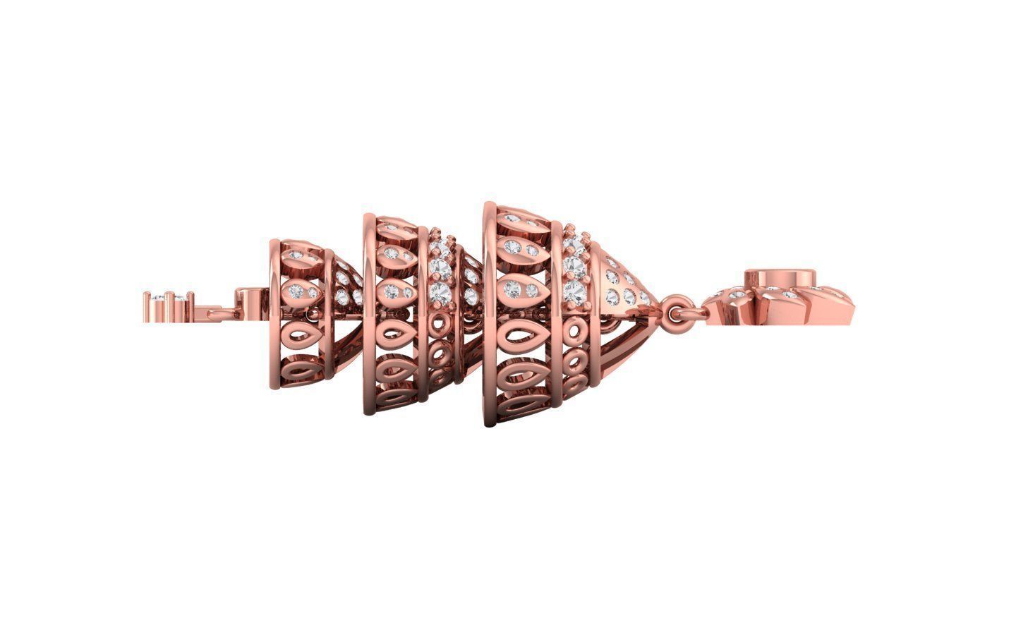 Solitaire Women Diamond Drop  Earring 3D print model_1