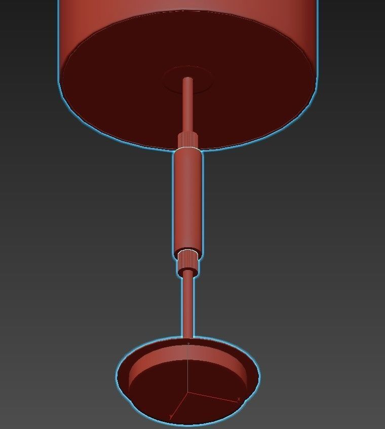 PIAZZA table lamp with gold base and shade 3D model_5