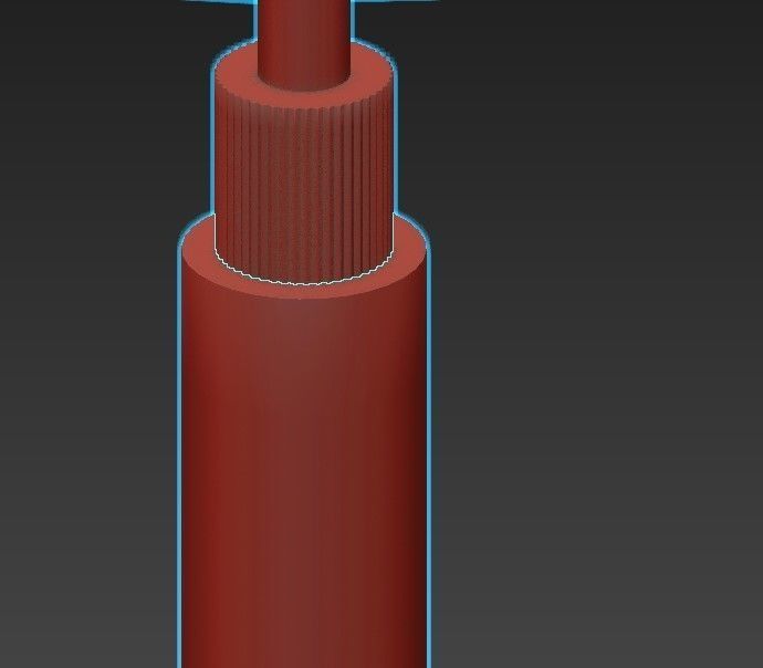 PIAZZA table lamp with gold base and shade 3D model_4