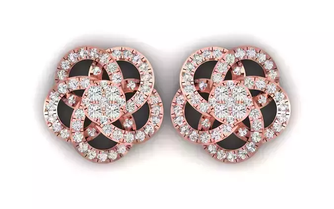 Solitaire Women Stud Diamond Earring