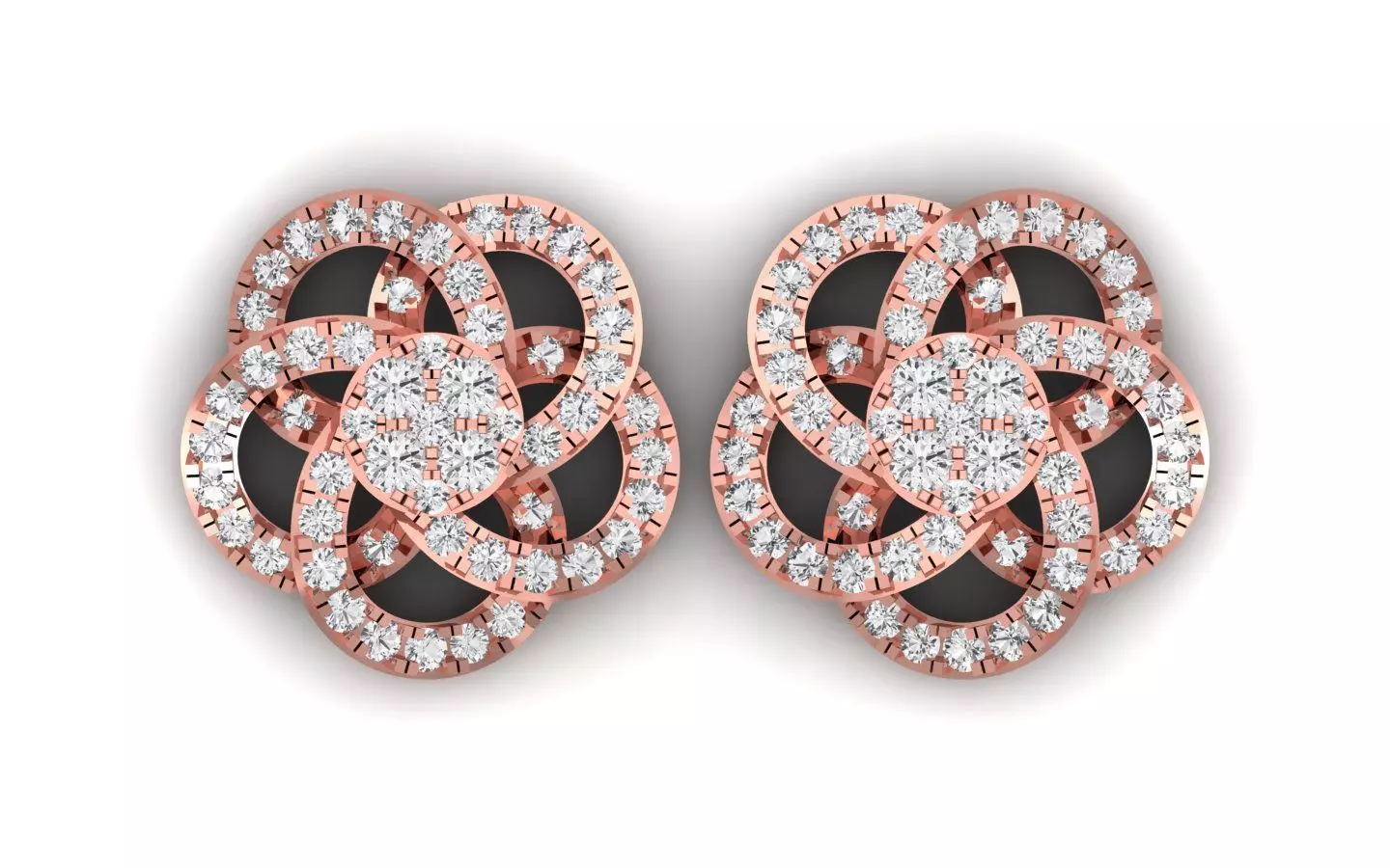 Solitaire Women Stud Diamond Earring 3D print model_0