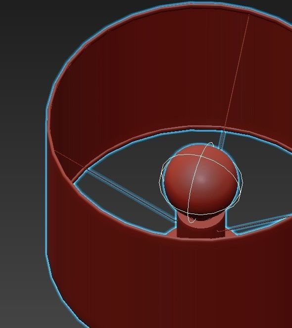 STOCKHOLM table lamp with gold base and shade 3D model_5