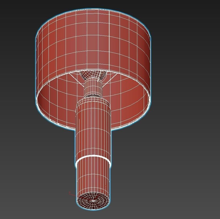 STOCKHOLM table lamp with gold base and shade 3D model_3