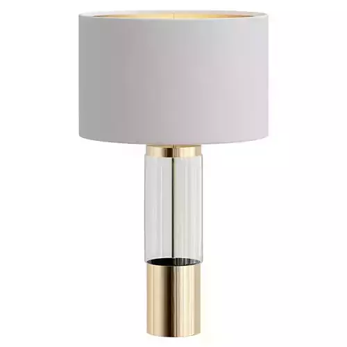STOCKHOLM table lamp with gold base and shade