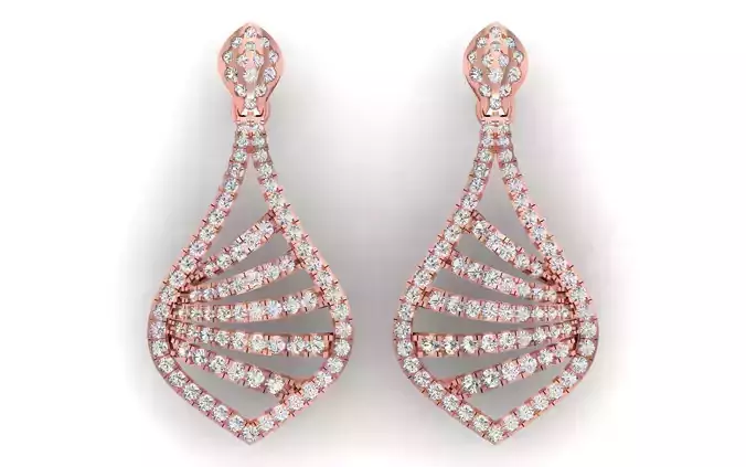 Solitaire Women Diamond Drop  Earring