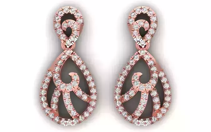 Solitaire Women Diamond Drop  Earring