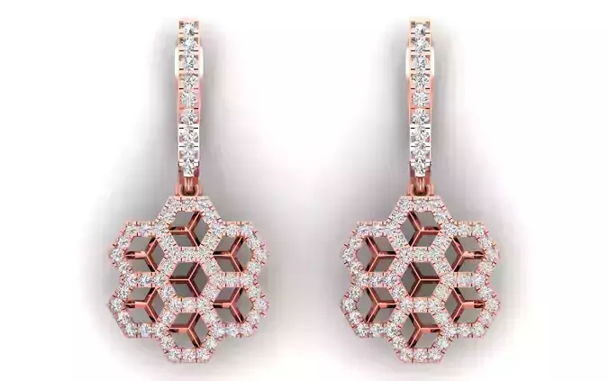 Solitaire Women Drop  Diamond Earring