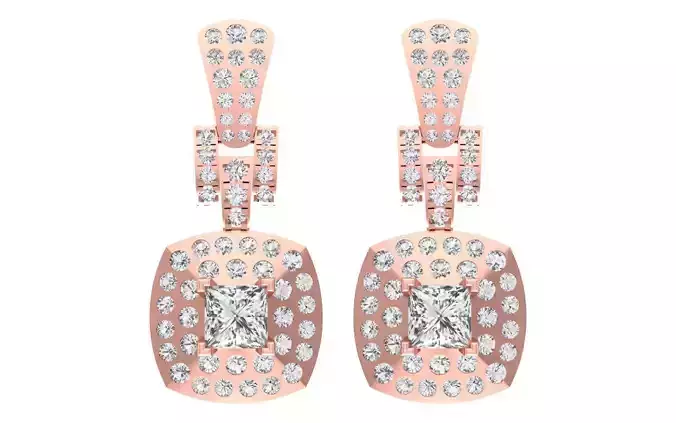 Solitaire Women Drop  Diamond Earring