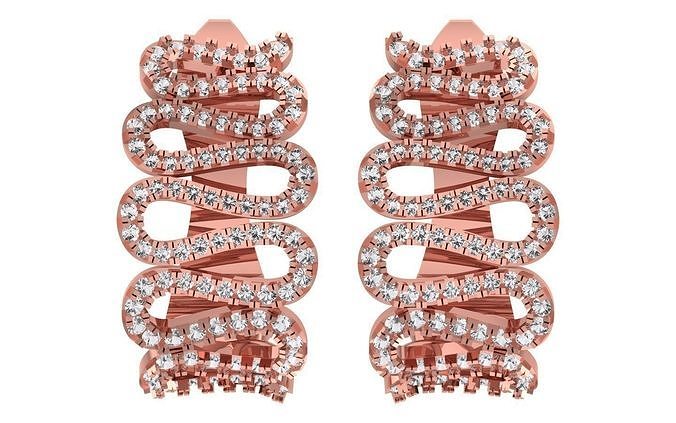 Solitaire Women Diamond Earring 3D print model